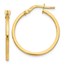 14K Polished Hoop Earrings - 23 mm