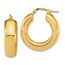 14K Polished Hoop Earrings - 27.5 mm