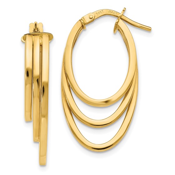 14K Polished Hoop Earrings - 29.25 mm 14K Polished Hoop Earrings - 29.25 mm