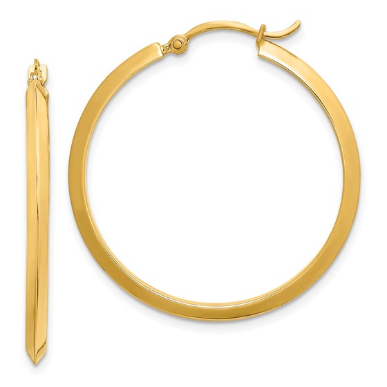 14K Polished Hoop Earrings - 32.75 mm 14K Polished Hoop Earrings - 32.75 mm