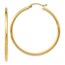 14K Polished Hoop Earrings - 40 mm