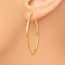 14K Polished Hoop Earrings - 40 mm