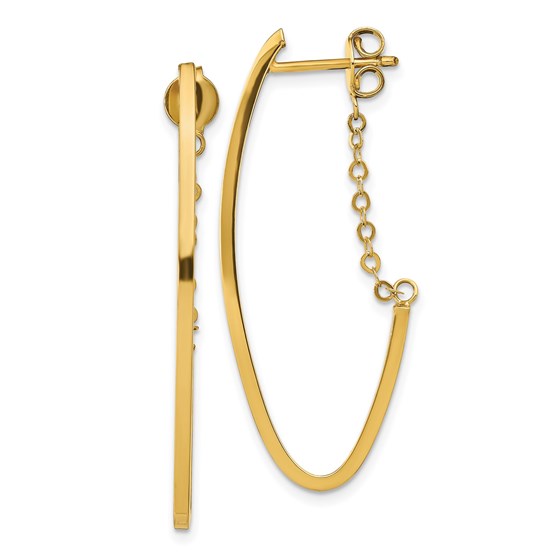 14K Polished Hoop Earrings - 41.5 mm 14K Polished Hoop Earrings - 41.5 mm