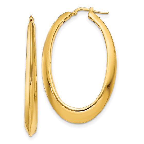 14K Polished Hoop Earrings - 54 mm 14K Polished Hoop Earrings - 54 mm