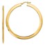 14K Polished Hoop Earrings - 55 mm