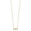 14K Polished Infinity w/Heart Necklace - 18 in.