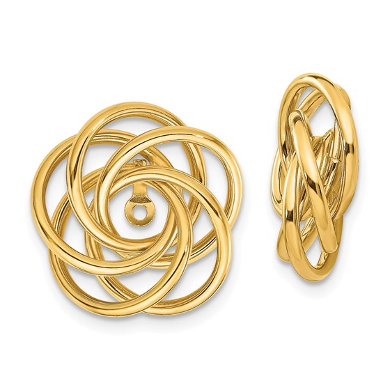 14k Polished Love Knot Earring Jackets 14k Polished Love Knot Earring Jackets