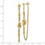14K Polished Love Knot Front and Back Earrings - 63.3 mm