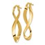 14K Polished L&R Eternity Hoop Earrings - 13.75 mm