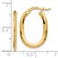 14K Polished Oval Hinged Hoop Earrings - 22 mm