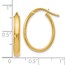 14K Polished Oval Hoop Earrings - 22 mm