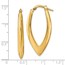 14K Polished Oval Hoop Earrings - 34.3 mm