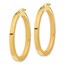 14K Polished Oval Hoop Earrings - 37.75 mm