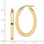 14K Polished Oval Hoop Earrings - 37.75 mm