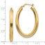 14K Polished Oval Hoop Earrings - 38.42 mm