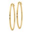 14K Polished Oval Hoop Earrings - 40 mm