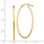 14K Polished Oval Hoop Earrings - 40 mm