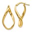14K Polished Oval Twisted Hoop Earrings - 24 mm