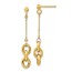 14K Polished Post Dangle Earrings - 41.7 mm
