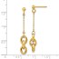 14K Polished Post Dangle Earrings - 41.7 mm