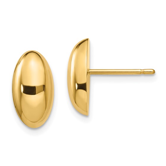14K Polished Post Earrings - 12.76 mm 14K Polished Post Earrings - 12.76 mm