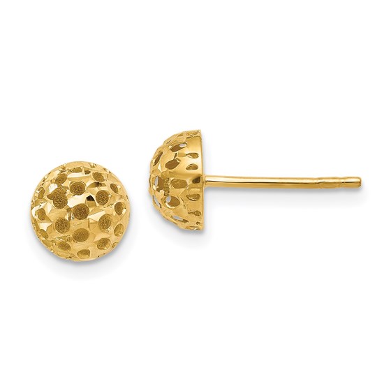 14K Polished Post Earrings - 7 mm 14K Polished Post Earrings - 7 mm
