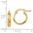 14k Polished Small 3 mm Hoop Earrings - 36 mm