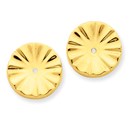 14k Polished Sunburst Earring Jackets