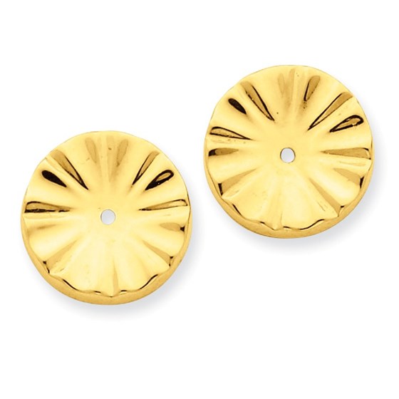 14k Polished Sunburst Earring Jackets 14k Polished Sunburst Earring Jackets