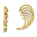 14k Polished Swirl Shaped Earring Jackets
