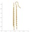14K Polished Tassel Dangle Shephard Hook Earrings - 75 mm