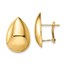 14K Polished Teardrop Omega Back Earrings - 19.75 mm