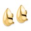 14K Polished Teardrop Omega Back Earrings - 19.75 mm