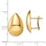 14K Polished Teardrop Omega Back Earrings - 19.75 mm