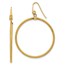 14K Polished & Textured Dangle Earrings - 62.25 mm