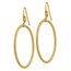 14K Polished & Textured Dangle Earrings - 62.25 mm