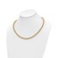 14K Polished Textured Mesh w/ .75in ext. Necklace - 18.5 in.