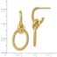 14K Polished Textured Post Dangle Earrings - 31.9 mm