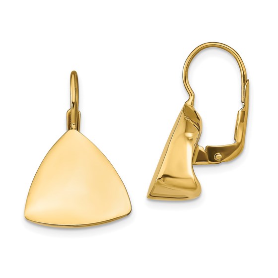 14K Polished Triangle Leverback Earrings - 24.01 mm 14K Polished Triangle Leverback Earrings - 24.01 mm
