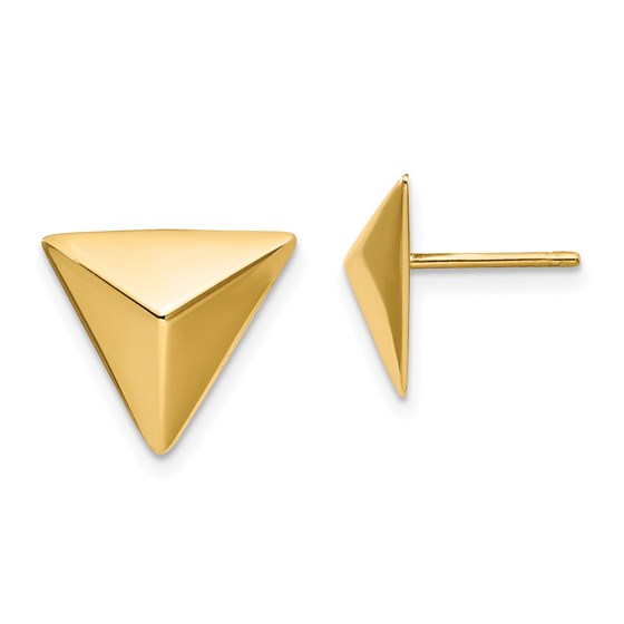14K Polished Triangle Post Earrings - 11.9 mm 14K Polished Triangle Post Earrings - 11.9 mm