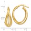 14K Polished Twist Hoop Earrings - 21 mm