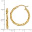 14K Polished Twisted 2.5mm Hoop Earrings - 26.5 mm