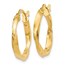 14K Polished Twisted Hoop Earrings - 21 mm