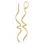 14K Polished Twisted Leverback Earrings - 76 mm
