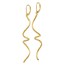 14K Polished Twisted Leverback Earrings - 76 mm