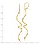 14K Polished Twisted Leverback Earrings - 76 mm