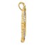 14K Rhodium Fancy Diamond 27 mm Prong Coin Bezel Chain Slide Mtg