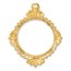 14K Rhodium Fancy Diamond 27 mm Prong Coin Bezel Chain Slide Mtg