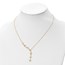 14K Rhodium-plated Polished D/C Butterfly Necklace - 18 in.