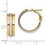 14K Rhodium Textured Hoop Earrings - 19.5 mm